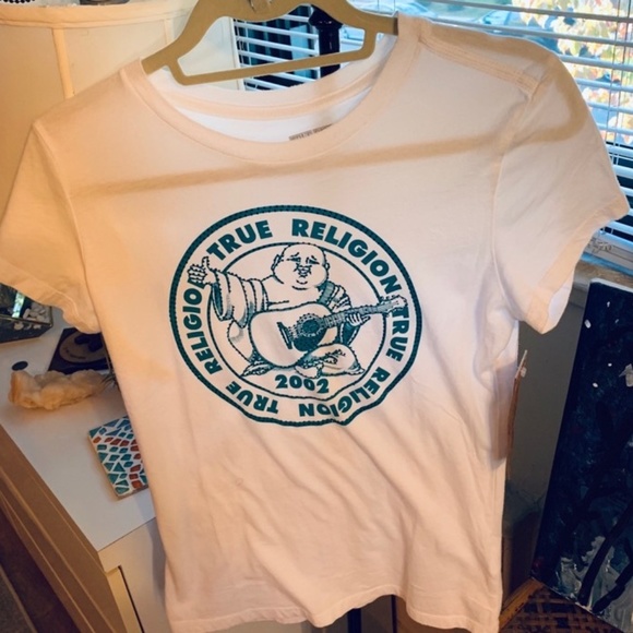 True Religion Graphic Buddha Logo T-Shirt - Picture 1 of 3